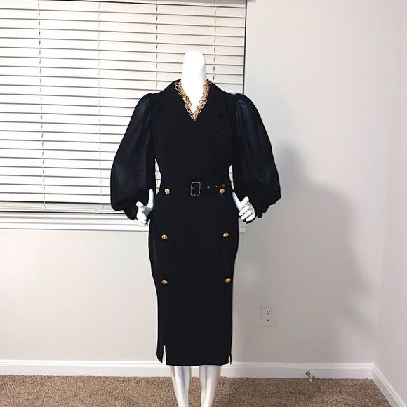 ❤️BRAND NEW! L’ATISE BY AMY PLUS SIZE BLACK BLAZER DRESSES - Picture 4 of 16